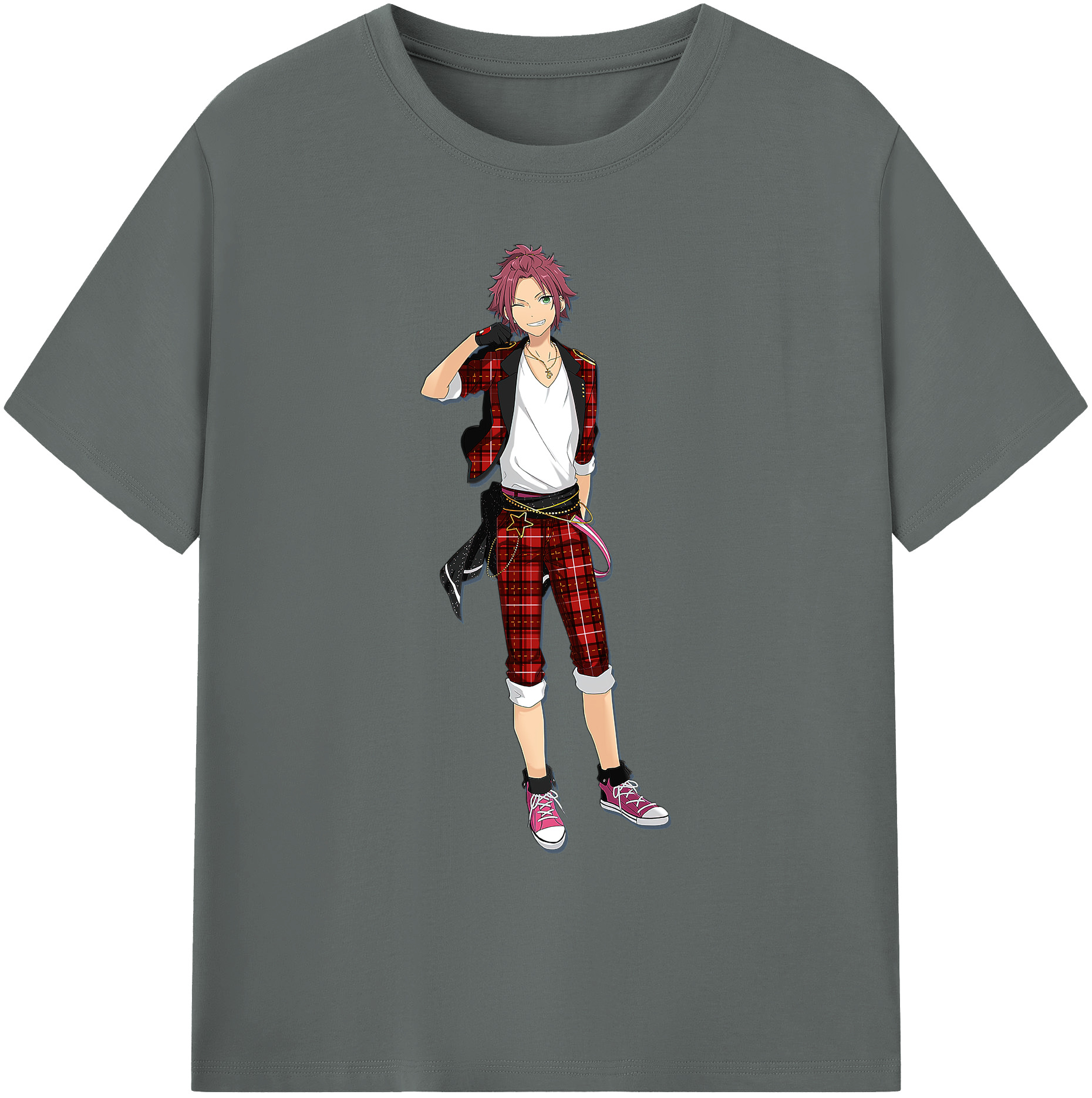 （画像用） あんさんぶるスターズ! Ensemble Stars 綿100％ メンズ半袖Tシャツ｜肌触りやわらか＆通気性